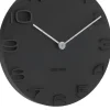 Horloge moderne avec aiguilles chromées On the Edge (Noir)