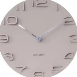 Horloge moderne avec aiguilles chromées On the Edge (Gris)