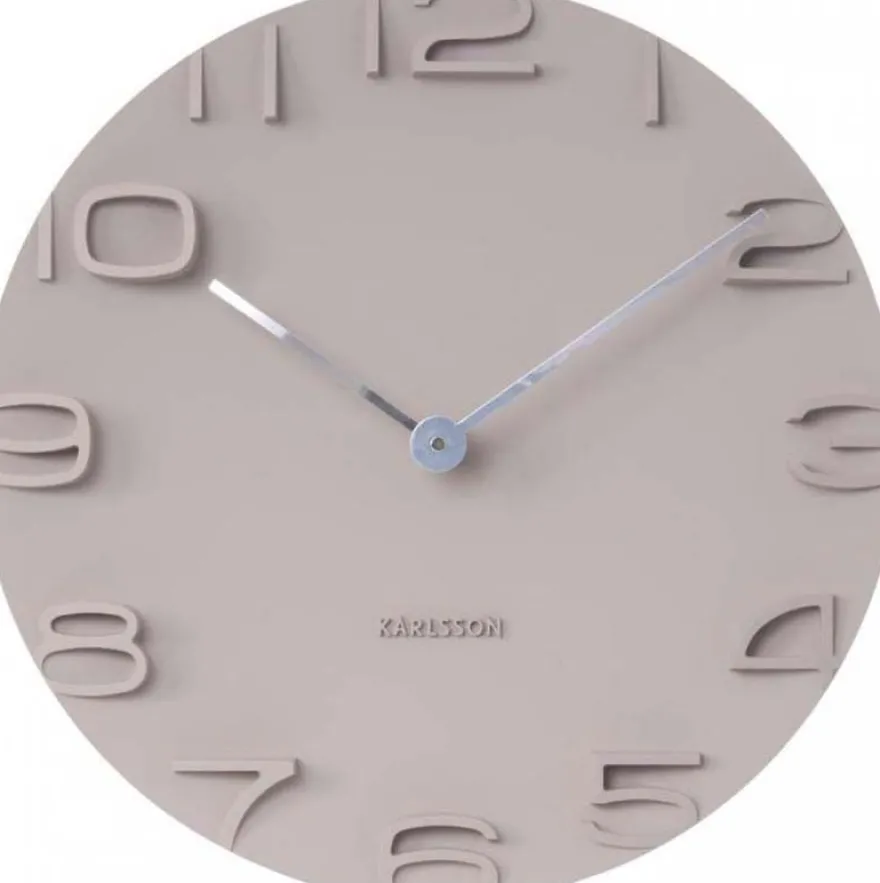 Horloge moderne avec aiguilles chromées On the Edge (Gris)
