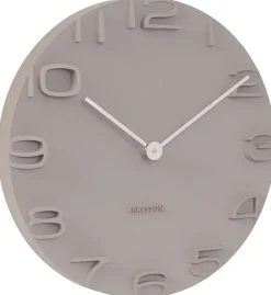 Horloge moderne avec aiguilles chromées On the Edge (Gris)