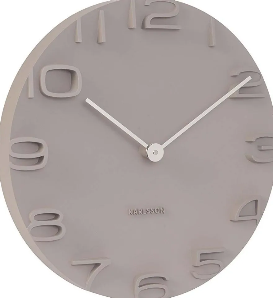 Horloge moderne avec aiguilles chromées On the Edge (Gris)