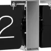 Horloge moderne bicolore Flip No Case (Noir et chrome)