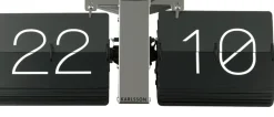 Horloge moderne bicolore Flip No Case (Noir et chrome)