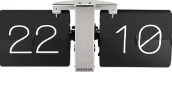 Horloge moderne bicolore Flip No Case (Noir et chrome)