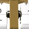 Horloge moderne bicolore Flip No Case (Blanc et doré)