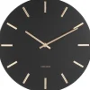 Horloge moderne métal Charm 30 cm (Noir)