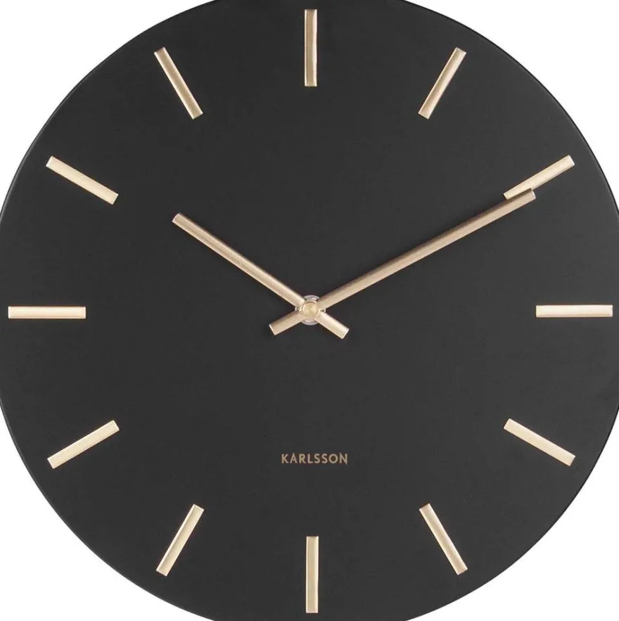 Horloge moderne métal Charm 30 cm (Noir)