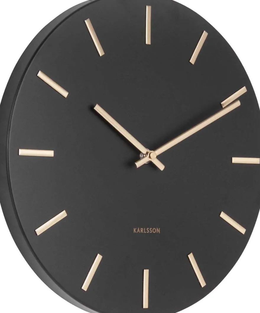 Horloge moderne métal Charm 30 cm (Noir)