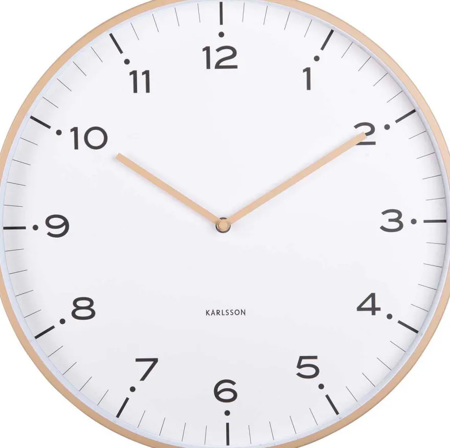 Horloge murale 40 cm Circus Rings (Marron clair)