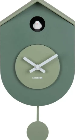 Horloge murale en ABS Grato Cuckoo (Vert jungle et vert jade)