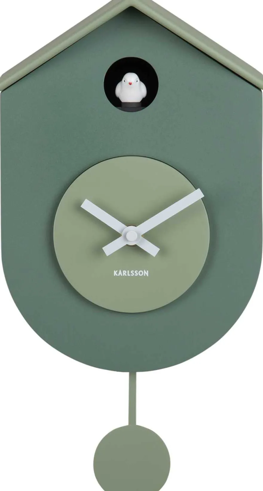 Horloge murale en ABS Grato Cuckoo (Vert jungle et vert jade)
