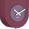 Horloge murale en ABS Grato Cuckoo (Mauve foncé et lavande)