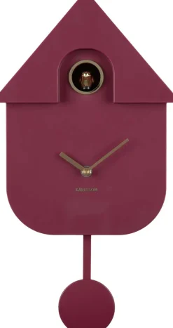 Horloge murale en ABS Modern Cuckoo Oro (Mauve)