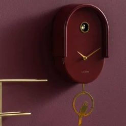 Horloge murale en ABS Tweet (Rouge)