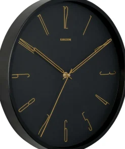 Horloge murale en métal Belle Numbers (Noir)