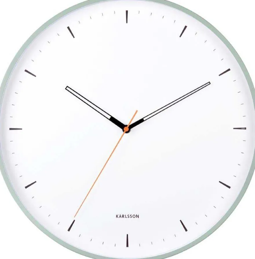 Horloge murale en métal Calm (Jade grisée)