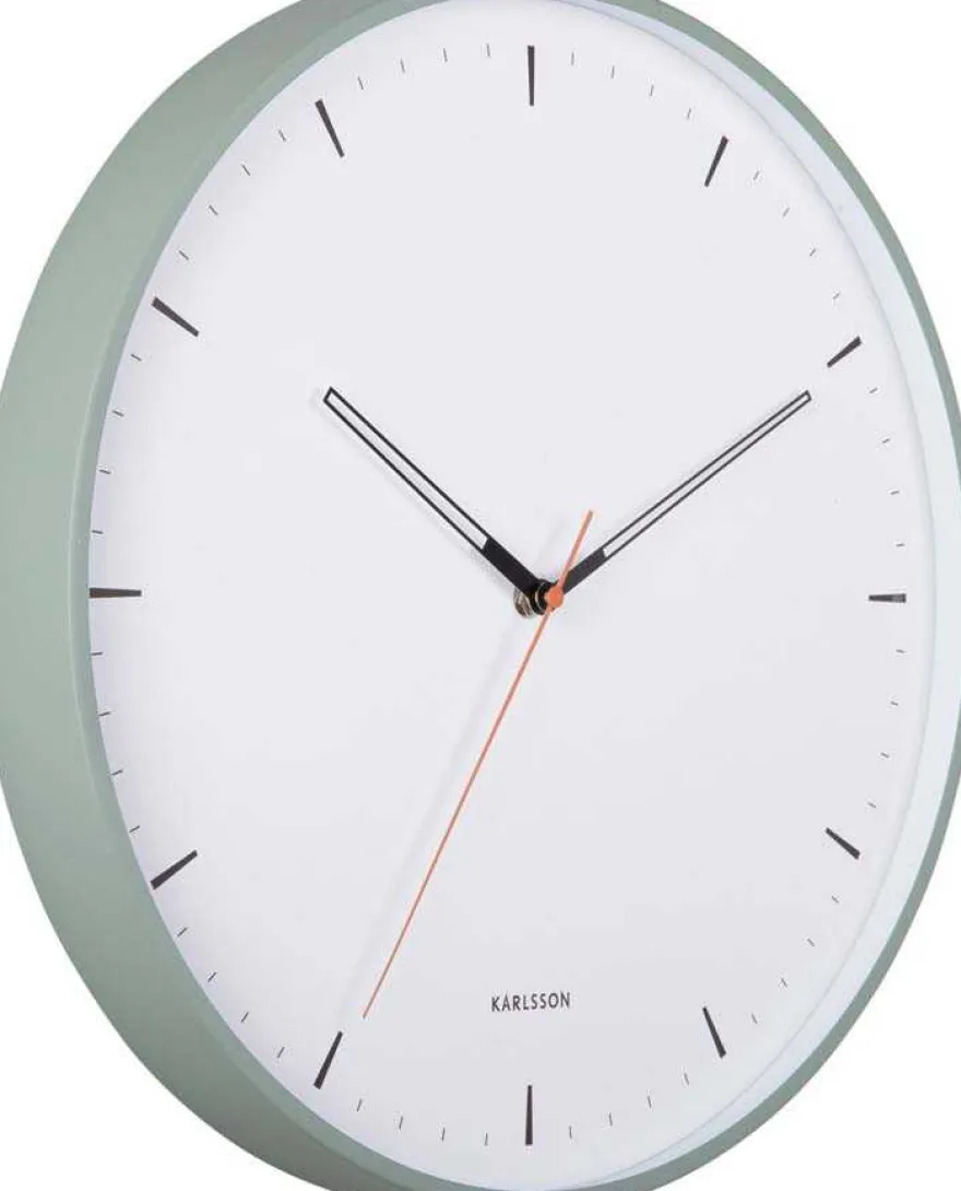 Horloge murale en métal Calm (Jade grisée)