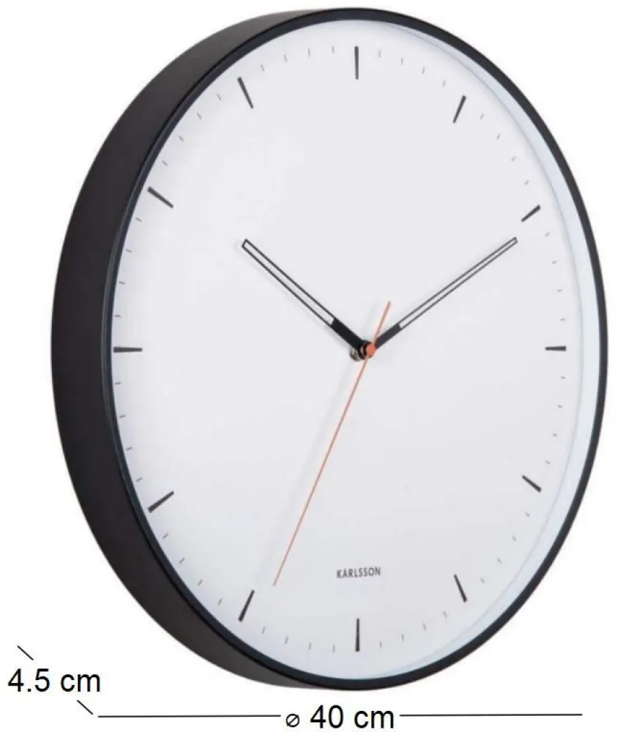 Horloge murale en métal Calm (Noir)