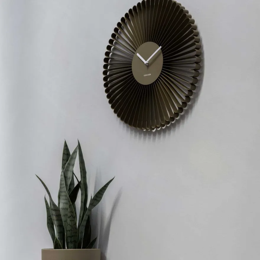 Horloge murale en métal Cascara (Marron)