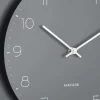 Horloge murale en métal Dual Disc (Gris foncé)