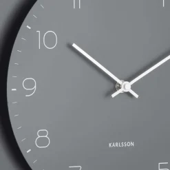 Horloge murale en métal Dual Disc (Gris foncé)