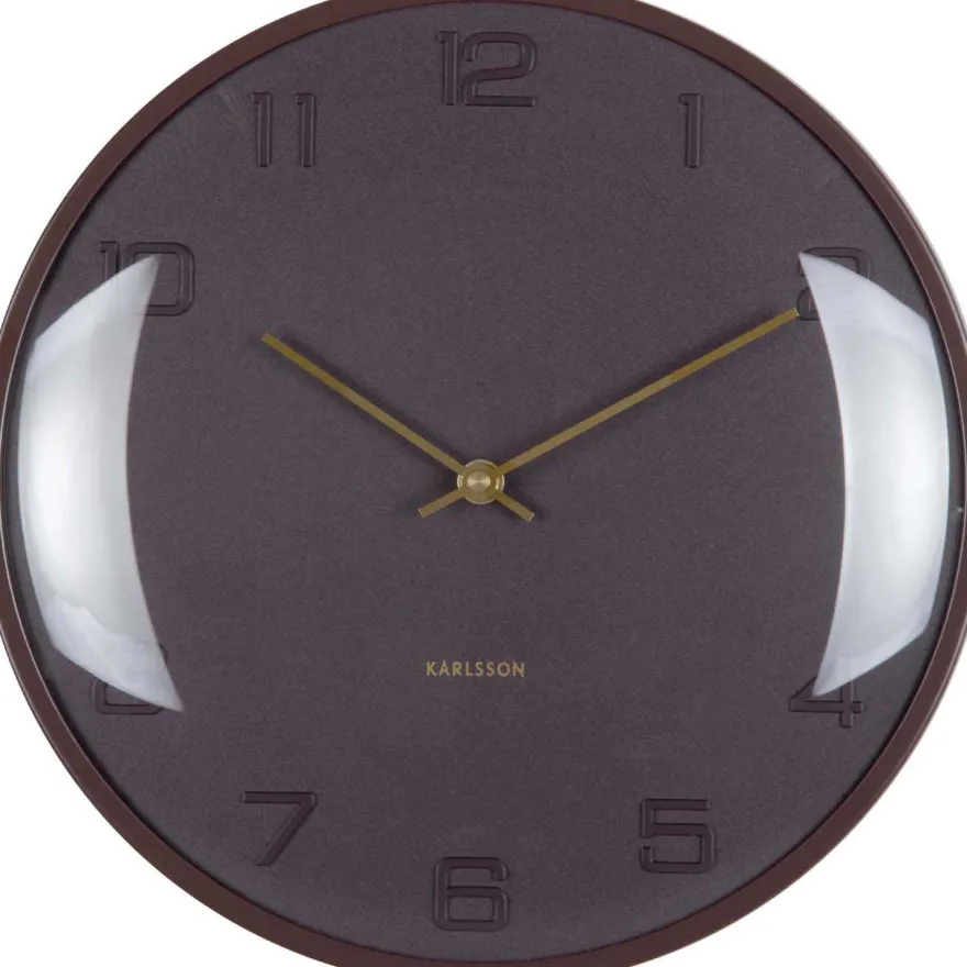 Horloge murale en métal Fuerte Dome (Marron)