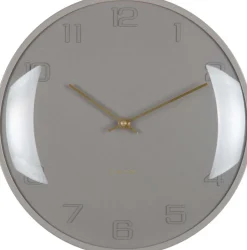 Horloge murale en métal Fuerte Dome (Gris)