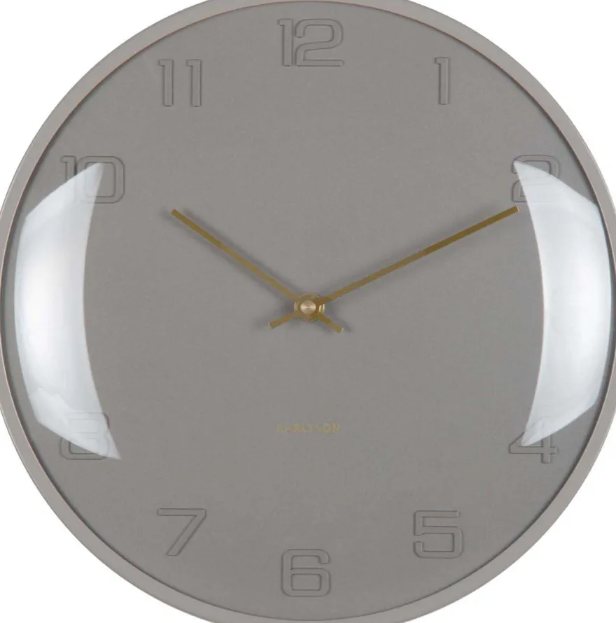 Horloge murale en métal Fuerte Dome (Gris)