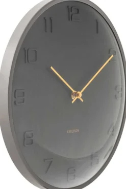Horloge murale en métal Fuerte Dome (Gris)