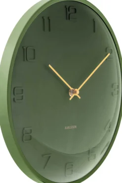 Horloge murale en métal Fuerte Dome (Vert)