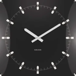 Horloge murale en métal Sucinto Dome Square (Noir)