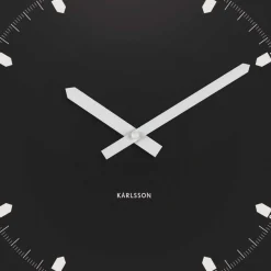 Horloge murale en métal Sucinto Dome Square (Noir)
