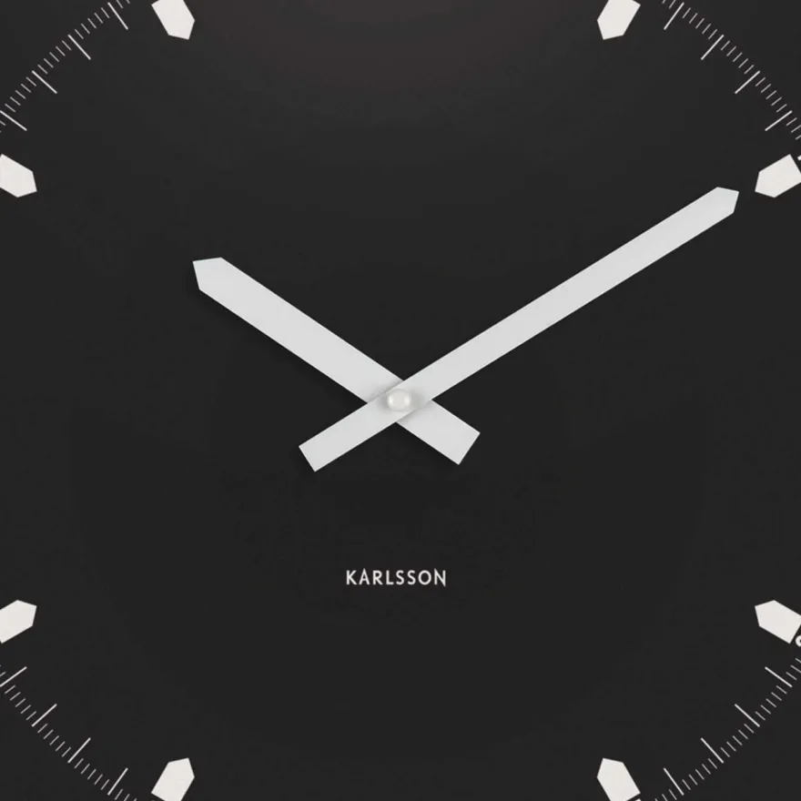 Horloge murale en métal Sucinto Dome Square (Noir)