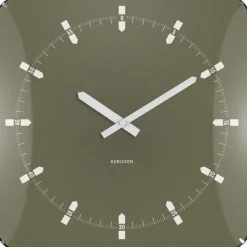 Horloge murale en métal Sucinto Dome Square (Vert)