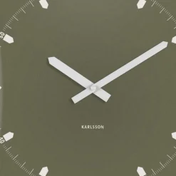Horloge murale en métal Sucinto Dome Square (Vert)