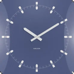 Horloge murale en métal Sucinto Dome Square (Bleu)