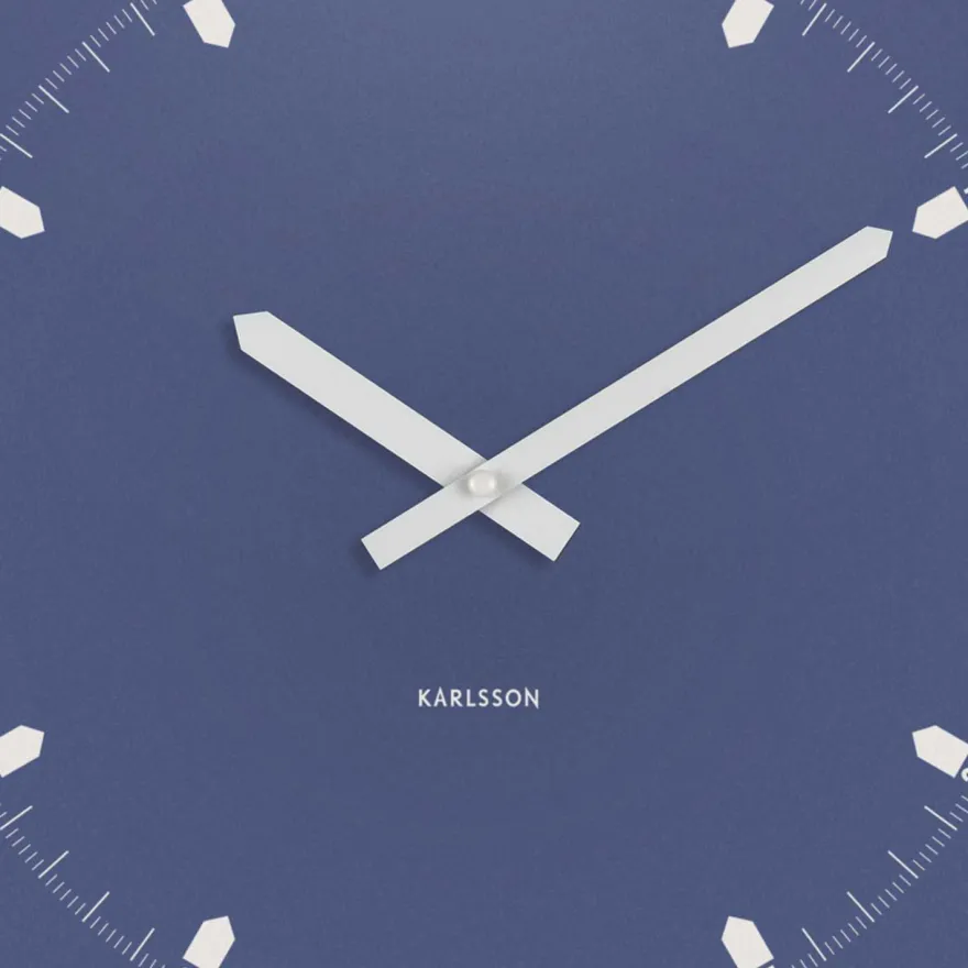 Horloge murale en métal Sucinto Dome Square (Bleu)