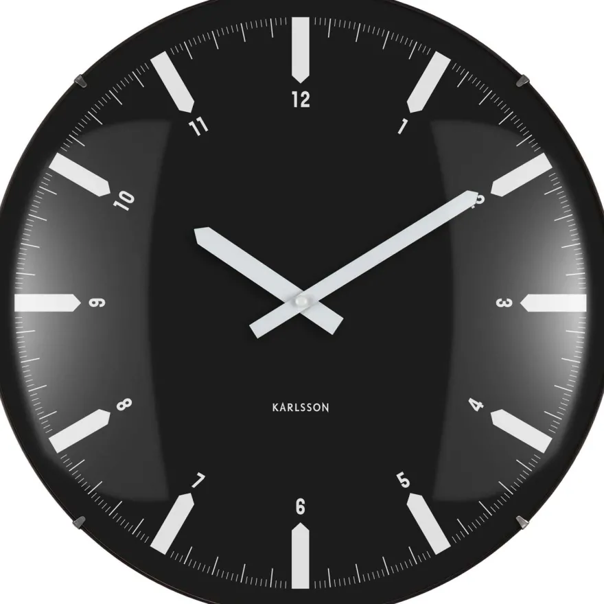 Horloge murale en polypropylène Realista Dome (Noir)