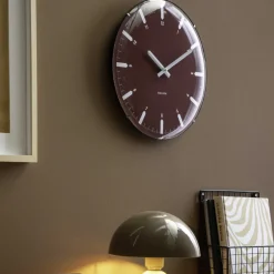 Horloge murale en polypropylène Realista Dome (Rouge)