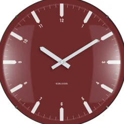 Horloge murale en polypropylène Realista Dome (Rouge)