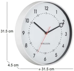 Horloge murale en résine Fresco (Blanc)