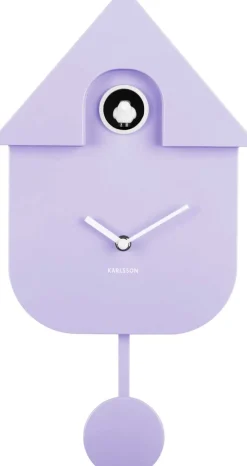 Horloge murale moderne Cuckoo (Violet clair)