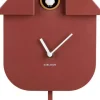 Horloge murale moderne Cuckoo (Ocre rouge)