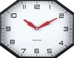 Horloge murale octogonale en résine Factory (Noir)