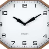 Horloge murale octogonale en résine Factory (Marron)