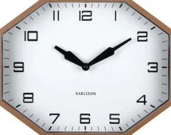 Horloge murale octogonale en résine Factory (Marron)