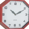 Horloge murale octogonale en résine Factory (Rouge)