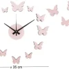 Horloge murale pastel DIY Butterfly (Rose pâle)