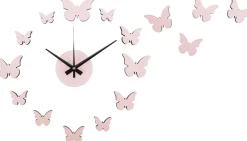 Horloge murale pastel DIY Butterfly (Rose pâle)