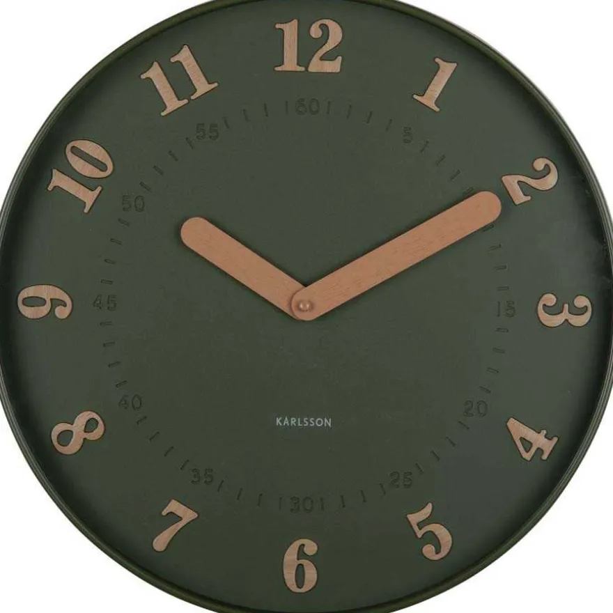 Horloge murale polypropylène Amena (Vert)